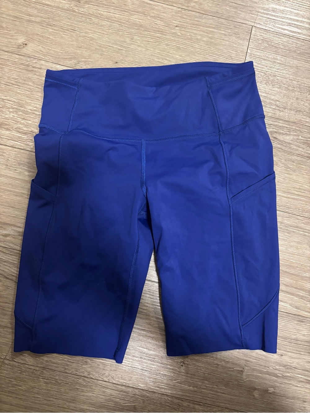 Women’s High-Waist Athletic Shorts in Deep Blue